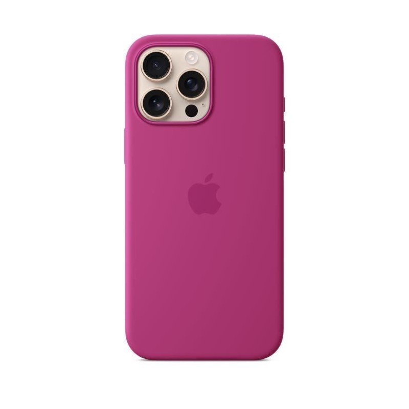 APPLE iPhone 16 Pro Max- Coque en silicone avec MagSafe - Fuchsia APPLE iPhone 16 Pro Max- Coque en silicone avec MagSafe - Fuchsia