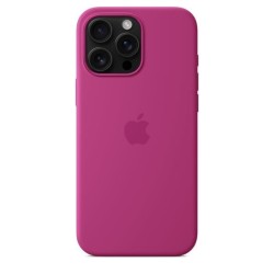APPLE iPhone 16 Pro Max- Coque en silicone avec MagSafe - Fuchsia