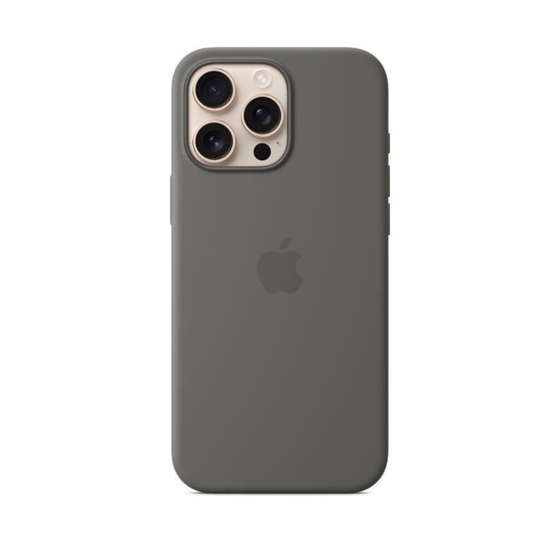 APPLE iPhone 16 Pro Max - Coque en silicone avec MagSafe - Stone Gray APPLE iPhone 16 Pro Max - Coque en silicone avec MagSafe - Stone Gray