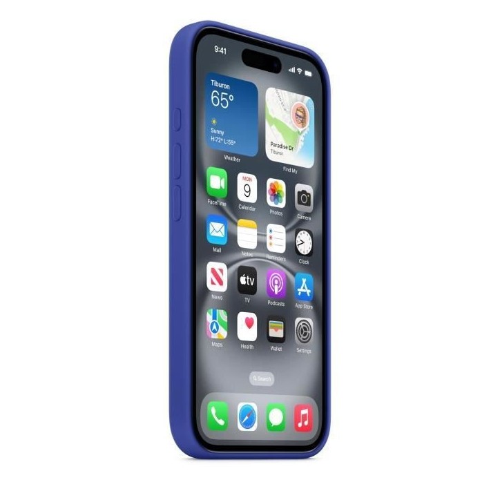 APPLE iPhone 16 - Coque en silicone avec MagSafe - Ultramarine