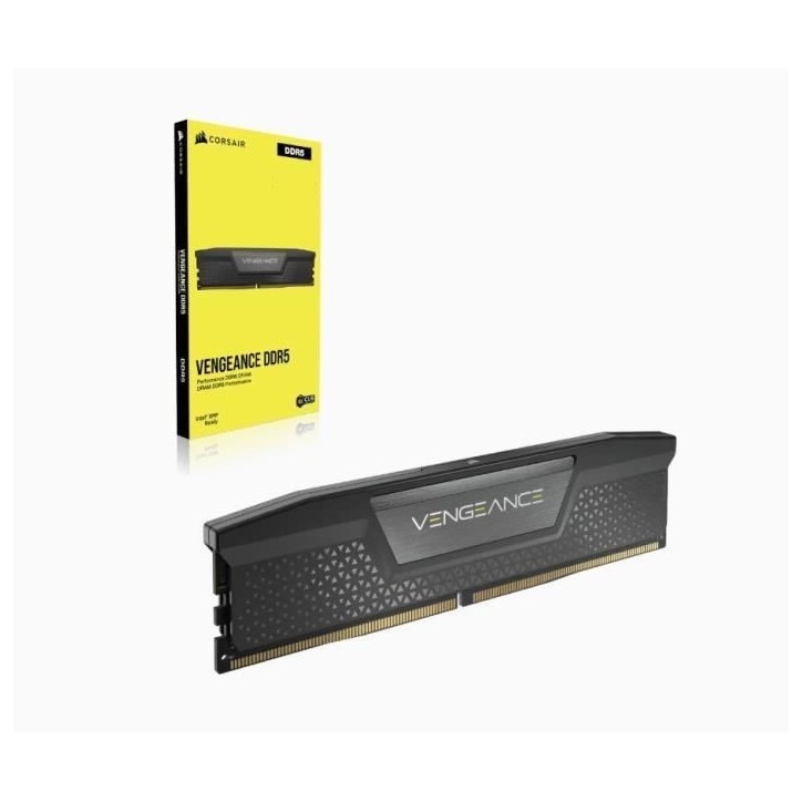 Mémoire RAM - CORSAIR - Vengeance DDR5 - 32GB 2x16GB DIMM - 6400 MHz - 1,40V - Noir (CMK32GX5M2B6400C32) Mémoire RAM - CORSAIR - Vengeance DDR5 - 32GB 2x16GB DIMM - 6400 MHz - 1,40V - Noir (CMK32GX5M2B6400C32)