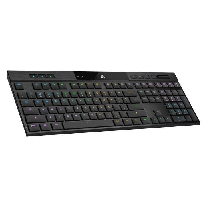 Clavier Gaming Mécanique Ultrafin - AZERTY - CORSAIR - K100 AIR WIRELESS - Rétroéclairage LED RGB - Noir (CH-913A01U-FR) Clavier Gaming Mécanique Ultrafin - AZERTY - CORSAIR - K100 AIR WIRELESS - Rétroéclairage LED RGB - Noir (CH-913A01U-FR)