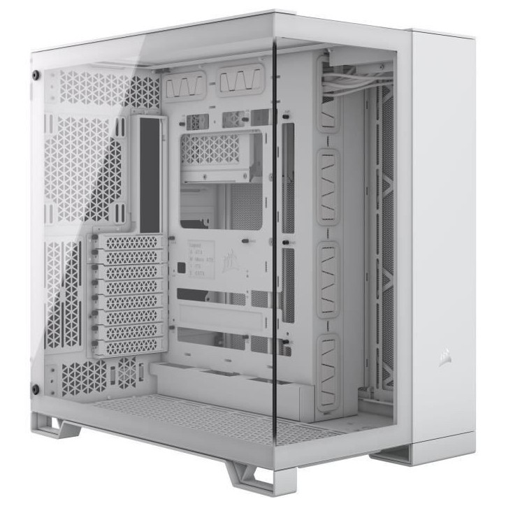 Boîtier PC - CORSAIR - 6500X Tempered Glass Mid-Tower Dual Chamber - Blanc Boîtier PC - CORSAIR - 6500X Tempered Glass Mid-Tower Dual Chamber - Blanc