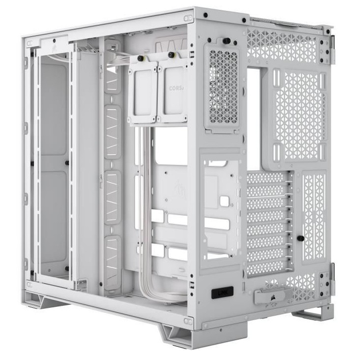 Boîtier PC - CORSAIR - 6500X Tempered Glass Mid-Tower Dual Chamber - Blanc Boîtier PC - CORSAIR - 6500X Tempered Glass Mid-Tower Dual Chamber - Blanc