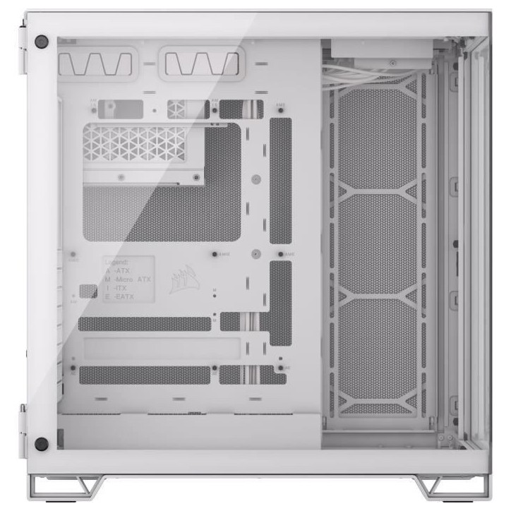 Boîtier PC - CORSAIR - 6500X Tempered Glass Mid-Tower Dual Chamber - Blanc Boîtier PC - CORSAIR - 6500X Tempered Glass Mid-Tower Dual Chamber - Blanc