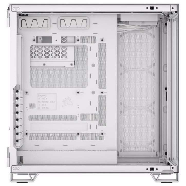 Boîtier PC - CORSAIR - 6500X Tempered Glass Mid-Tower Dual Chamber - Blanc Boîtier PC - CORSAIR - 6500X Tempered Glass Mid-Tower Dual Chamber - Blanc