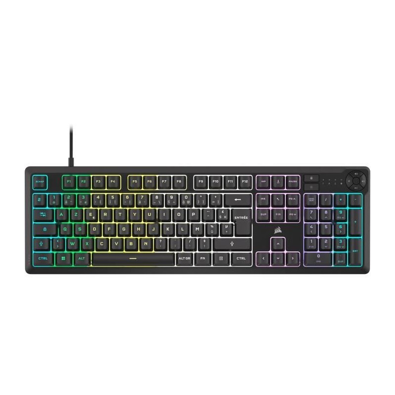 Clavier gaming filaire a membrane - CORSAIR - K55 CORE RGB - Rétroéc Clavier gaming filaire a membrane - CORSAIR - K55 CORE RGB - Rétroéc