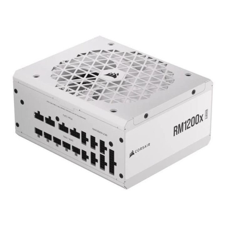 CORSAIR - Bloc d'alimentation - RM1200x Shift White Cybenetics - ATX entierement modulaire - Certifié Gold 80 Plus - 1200 watts CORSAIR - Bloc d'alimentation - RM1200x Shift White Cybenetics - ATX entierement modulaire - Certifié Gold 80 Plus - 1200 watts