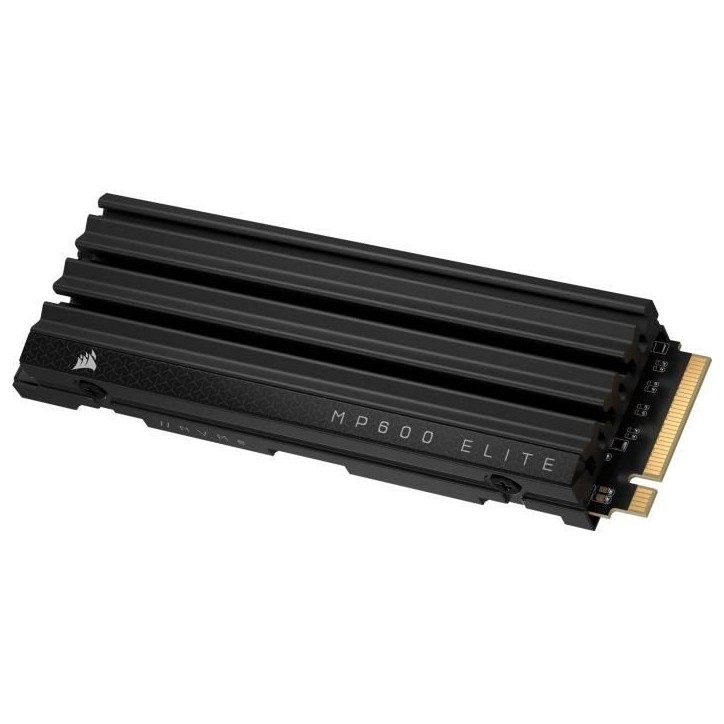 Disque SSD interne - CORSAIR - MP600 ELITE 1TB Gen4 PCIe x4 NVMe M.2 SSD - Avec dissipateur Disque SSD interne - CORSAIR - MP600 ELITE 1TB Gen4 PCIe x4 NVMe M.2 SSD - Avec dissipateur