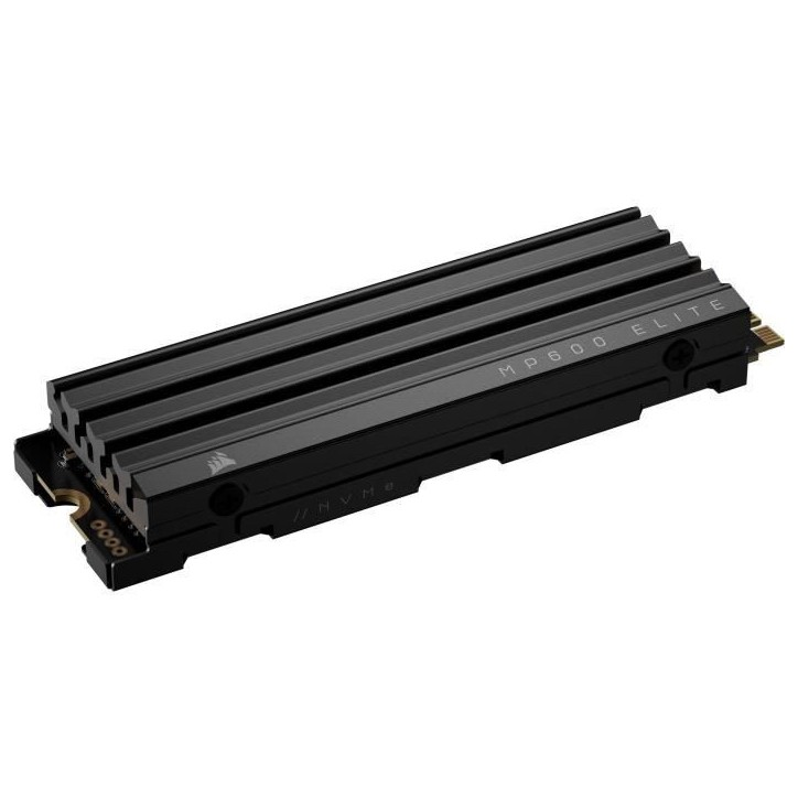 Disque SSD interne - CORSAIR - MP600 ELITE 1TB Gen4 PCIe x4 NVMe M.2 SSD - Avec dissipateur Disque SSD interne - CORSAIR - MP600 ELITE 1TB Gen4 PCIe x4 NVMe M.2 SSD - Avec dissipateur