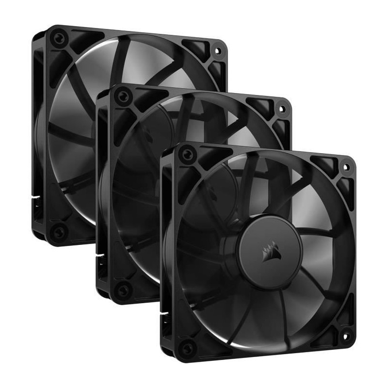 Pack de 3 ventilateurs PWM 120mm - CORSAIR - RS120 Pack de 3 ventilateurs PWM 120mm - CORSAIR - RS120