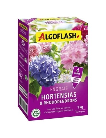 Engrais Hortensias et Rhododendrons - ALGOFLASH NATURASOL - 1 kg