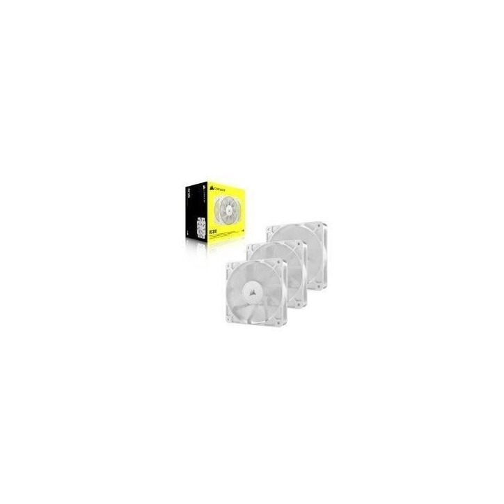 Pack de 3 ventilateurs PWM 120mm - CORSAIR - RS120 - Blanc Pack de 3 ventilateurs PWM 120mm - CORSAIR - RS120 - Blanc