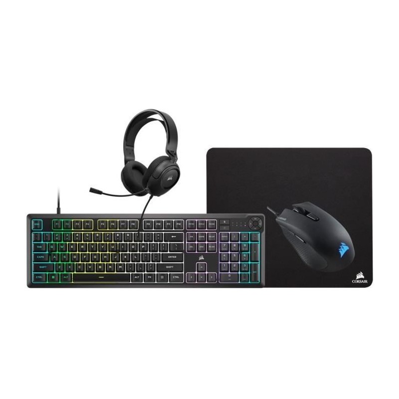Pack Gaming CORSAIR 4 en 1 - Clavier K55 + Souris gaming HARPOON RGB P Pack Gaming CORSAIR 4 en 1 - Clavier K55 + Souris gaming HARPOON RGB P