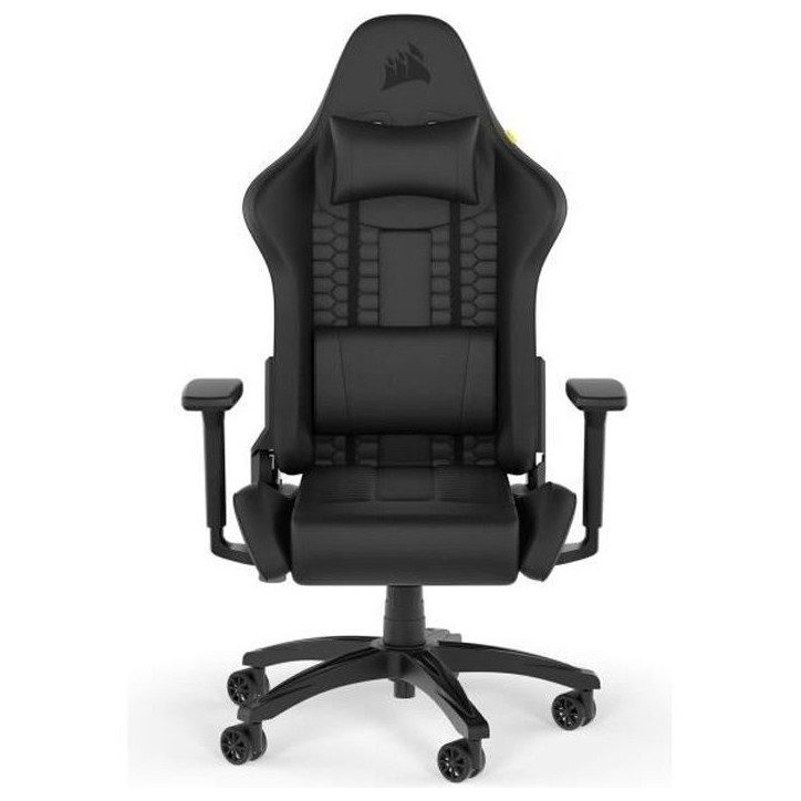 CORSAIR - Chaise bureau - Fauteuil Gaming - TC100 RELAXED - Similicuir - Ergonomique - Accoudoirs réglables - Noir - CORSAIR - Chaise bureau - Fauteuil Gaming - TC100 RELAXED - Similicuir - Ergonomique - Accoudoirs réglables - Noir -
