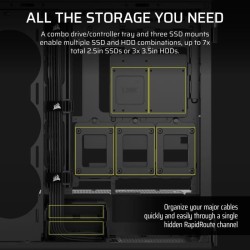 Boîtier PC - CORSAIR - Série 5000T - Moyen tour - Noir