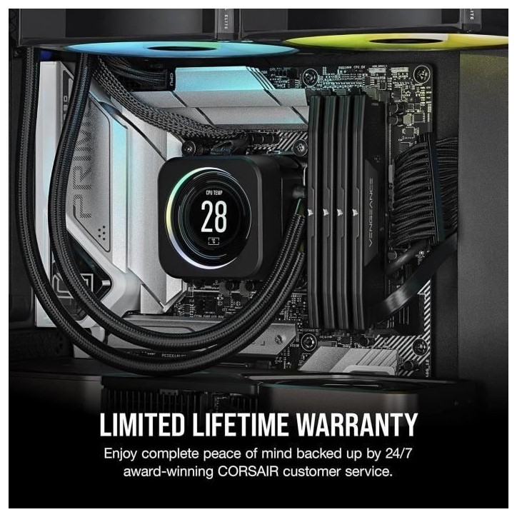 Mémoire RAM - CORSAIR - CMK64GX5M2B5600C40 - VENGEANCE - DDR5 - 64Go 2x32Go DIMM - 5600MT/s - CL 40 - 1.25V Mémoire RAM - CORSAIR - CMK64GX5M2B5600C40 - VENGEANCE - DDR5 - 64Go 2x32Go DIMM - 5600MT/s - CL 40 - 1.25V
