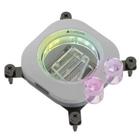 Refroidissement PC - CORSAIR - CX-9010022-WW - CPU water block, XC7 ELITE WHITE (1700/AM5/AM4)