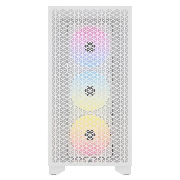 Boitier PC - CORSAIR - 3000D RGB AIRFLOW - ATX Moyen-tour - 3 ventilateurs AR120 RGB - Blanc Boitier PC - CORSAIR - 3000D RGB AIRFLOW - ATX Moyen-tour - 3 ventilateurs AR120 RGB - Blanc