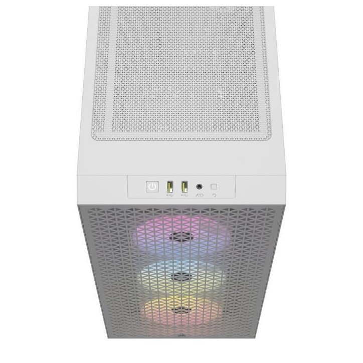 Boitier PC - CORSAIR - 3000D RGB AIRFLOW - ATX Moyen-tour - 3 ventilateurs AR120 RGB - Blanc Boitier PC - CORSAIR - 3000D RGB AIRFLOW - ATX Moyen-tour - 3 ventilateurs AR120 RGB - Blanc