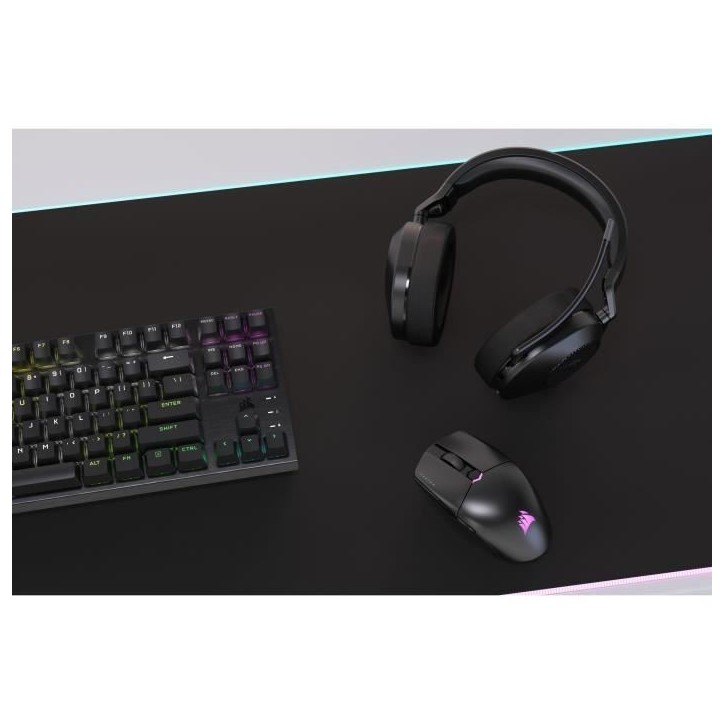 Casque gaming sans fil - CORSAIR - HS65 Wireless V2 - Carbone
