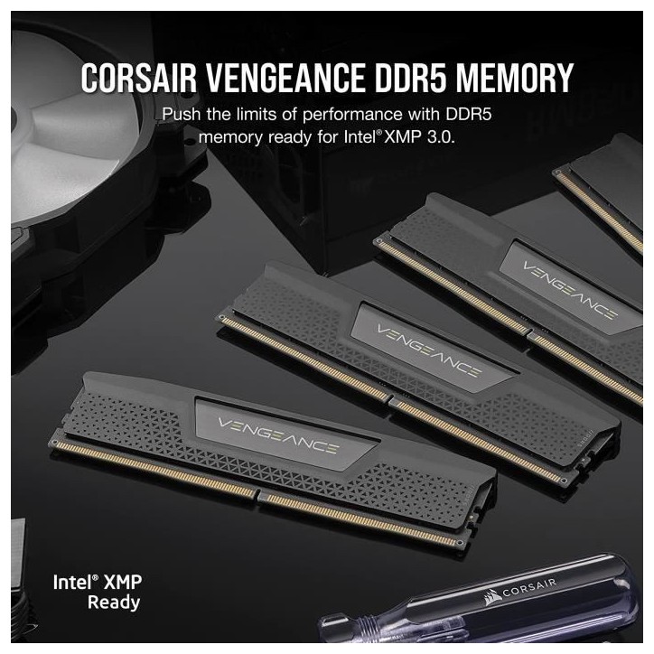 Mémoire RAM - CORSAIR - Vengeance DDR5 RAM 32Go (2x16Go) 5600MHz CL40 Intel XMP Compatible iCUE - Noir Mémoire RAM - CORSAIR - Vengeance DDR5 RAM 32Go (2x16Go) 5600MHz CL40 Intel XMP Compatible iCUE - Noir