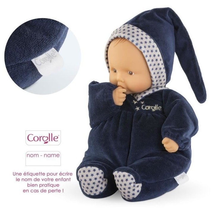 Doudou - COROLLE - Babipouce Marine Reves d'Étoiles - 28 cm - Des la naissance Doudou - COROLLE - Babipouce Marine Reves d'Étoiles - 28 cm - Des la naissance