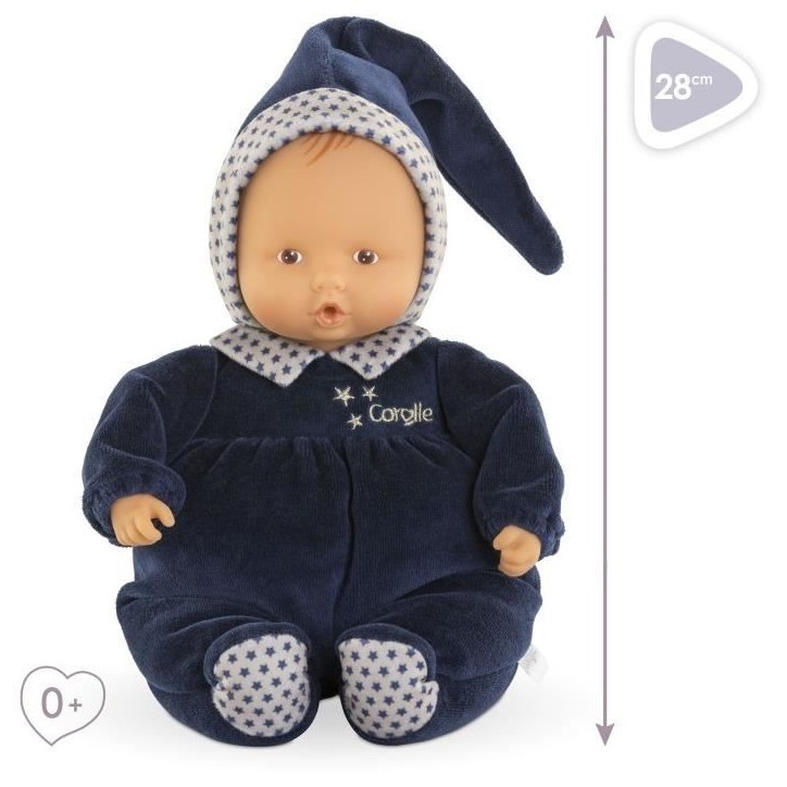 Doudou - COROLLE - Babipouce Marine Reves d'Étoiles - 28 cm - Des la naissance Doudou - COROLLE - Babipouce Marine Reves d'Étoiles - 28 cm - Des la naissance