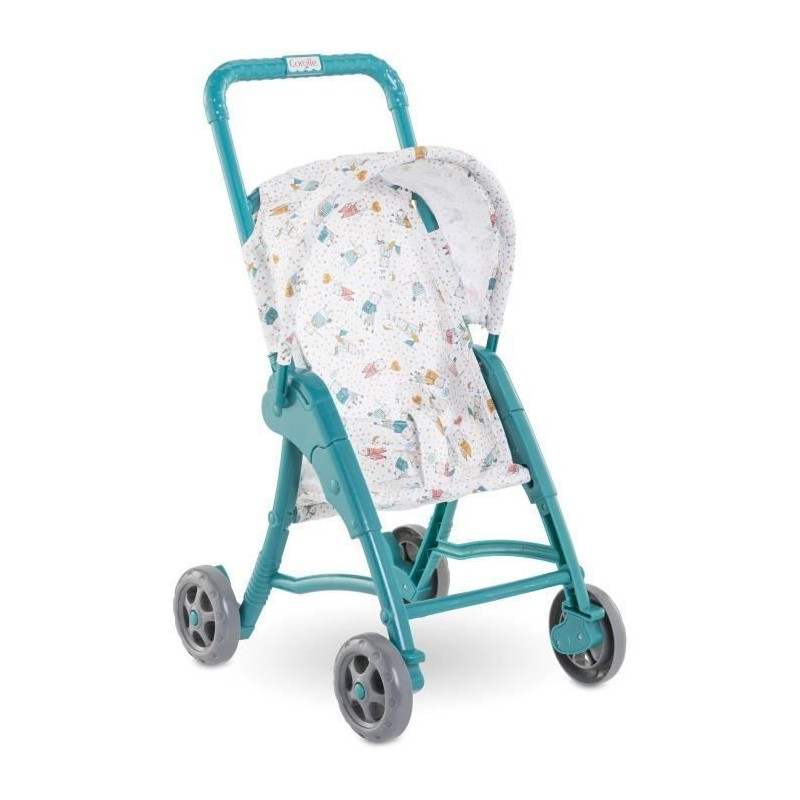 Poussette oursons - COROLLE - Accessoire Poupon 30cm - Bleu - Légere Poussette oursons - COROLLE - Accessoire Poupon 30cm - Bleu - Légere