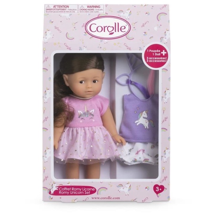 Mini poupée - COROLLE - Romy Licorne - 20 cm - senteur vanille - pret a offrir Mini poupée - COROLLE - Romy Licorne - 20 cm - senteur vanille - pret a offrir