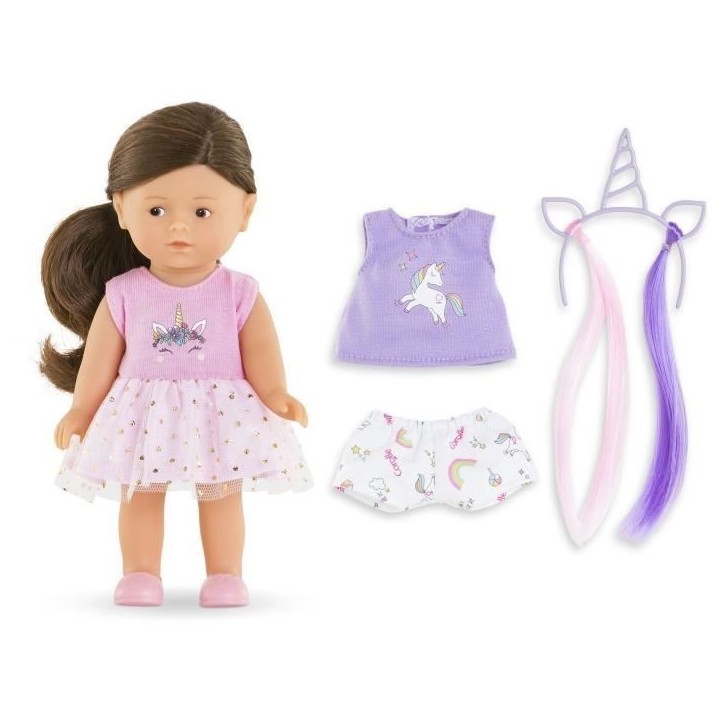 Mini poupée - COROLLE - Romy Licorne - 20 cm - senteur vanille - pret a offrir Mini poupée - COROLLE - Romy Licorne - 20 cm - senteur vanille - pret a offrir