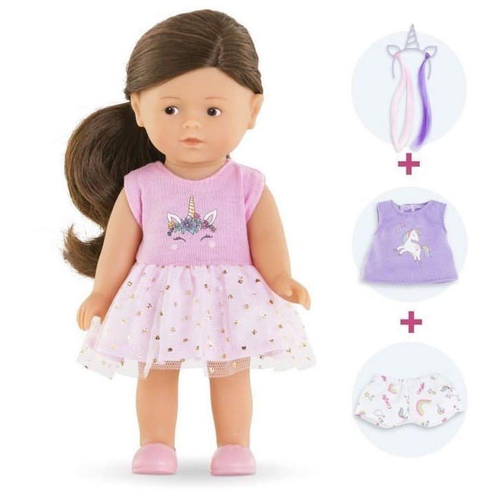 Mini poupée - COROLLE - Romy Licorne - 20 cm - senteur vanille - pret a offrir Mini poupée - COROLLE - Romy Licorne - 20 cm - senteur vanille - pret a offrir