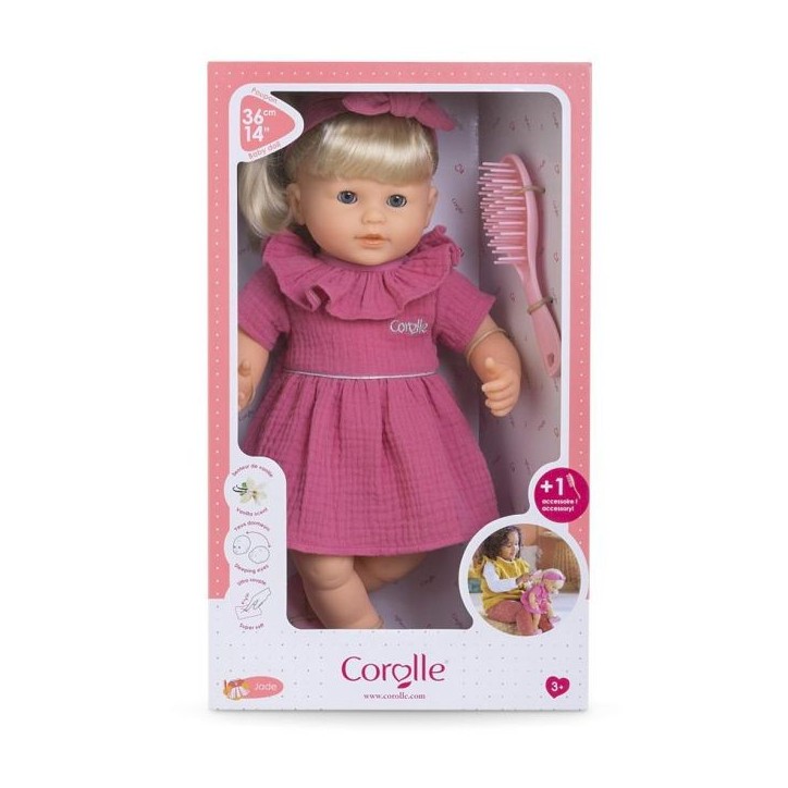 Poupon COROLLE - Jade - 36 cm - Cheveux faciles a coiffer - Senteur vanille