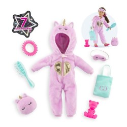 Accessoires poupée - COROLLE - Dressing Combinaison Licorne - 7 acces