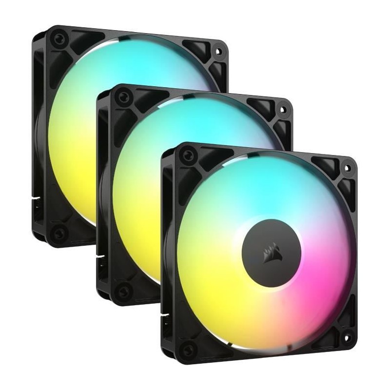 Pack de 3 ventilateurs ARGB 120mm - CORSAIR - RS120 - Refroidissement Pack de 3 ventilateurs ARGB 120mm - CORSAIR - RS120 - Refroidissement