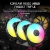 Pack de 3 ventilateurs ARGB 120mm - CORSAIR - RS120 - Refroidissement