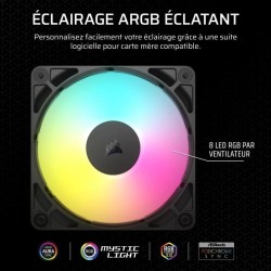 Pack de 3 ventilateurs ARGB 120mm - CORSAIR - RS120 - Refroidissement