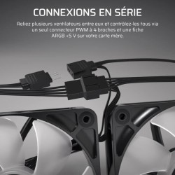 Pack de 3 ventilateurs ARGB 120mm - CORSAIR - RS120 - Refroidissement