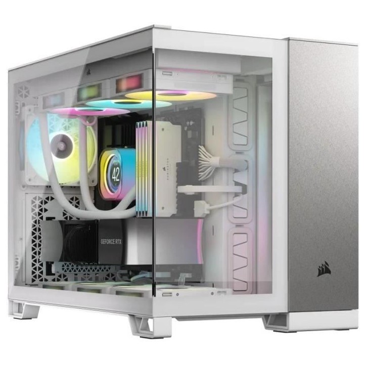 Boîtier PC - CORSAIR - CC-9011289-WW - 2500X - mATX PC Case - Black/Obsidian Aluminum