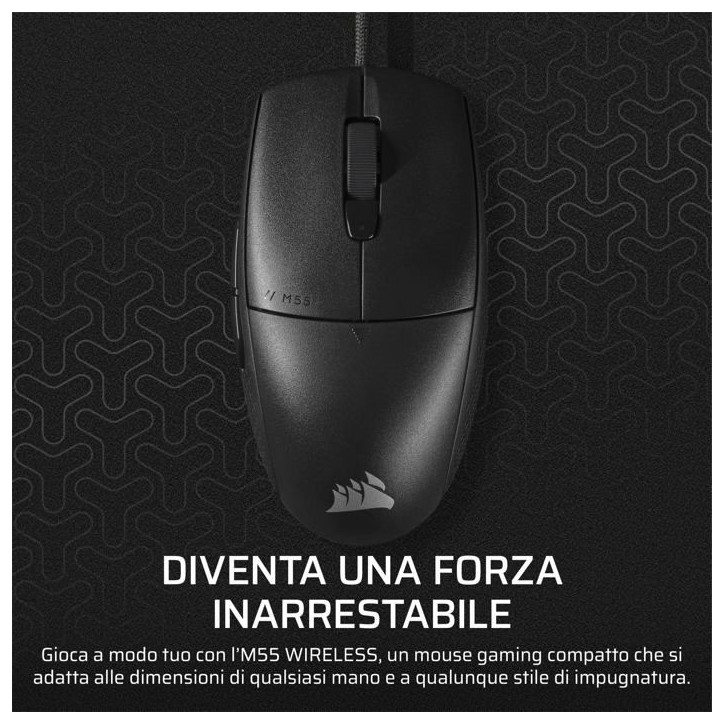 Souris Gaming Filaire - CORSAIR - M55 Wired - 16 000 DPI - Ergonomique - Rétroéclairage RGB