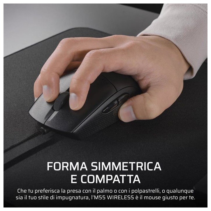Souris Gaming Filaire - CORSAIR - M55 Wired - 16 000 DPI - Ergonomique - Rétroéclairage RGB