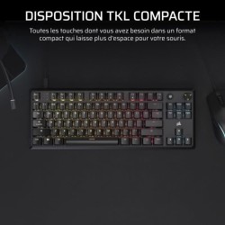Clavier Gaming - CORSAIR - K70 Core TKL - RGB - Switchs MLX Red v2 - F