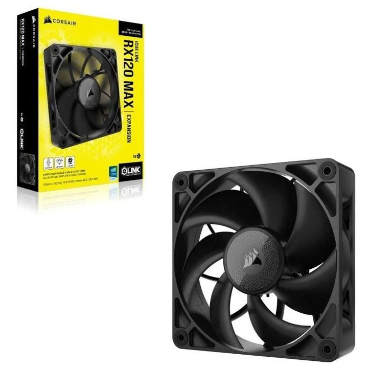 Refroidissement PC - CORSAIR - CO-9051041-WW - iCUE LINK RX120 Max Single Fan Refroidissement PC - CORSAIR - CO-9051041-WW - iCUE LINK RX120 Max Single Fan