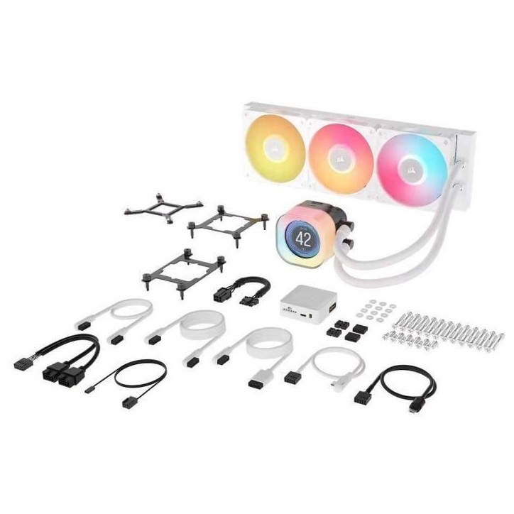 Refroidissement PC - CORSAIR - CW-9061026-WW - iCUE LINK TITAN 360 RX LCD White AIO Refroidissement PC - CORSAIR - CW-9061026-WW - iCUE LINK TITAN 360 RX LCD White AIO