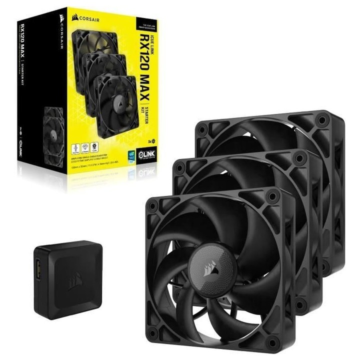 Refroidissement PC - CORSAIR - CO-9051042-WW - iCUE LINK RX120 Max Triple Fan Refroidissement PC - CORSAIR - CO-9051042-WW - iCUE LINK RX120 Max Triple Fan
