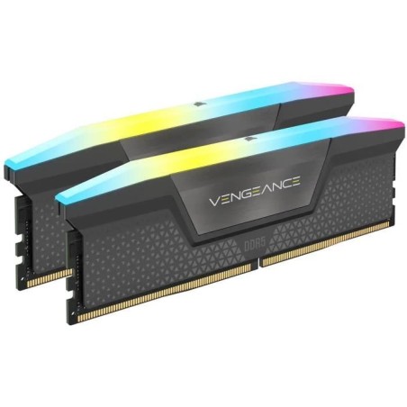 Mémoire RAM - CORSAIR - CMH32GX5M2B6400Z36 - VENGEANCE RGB - DDR5 - 32Go 2x16Go DIMM - 6400MT/s - CL 36 - 1.35V
