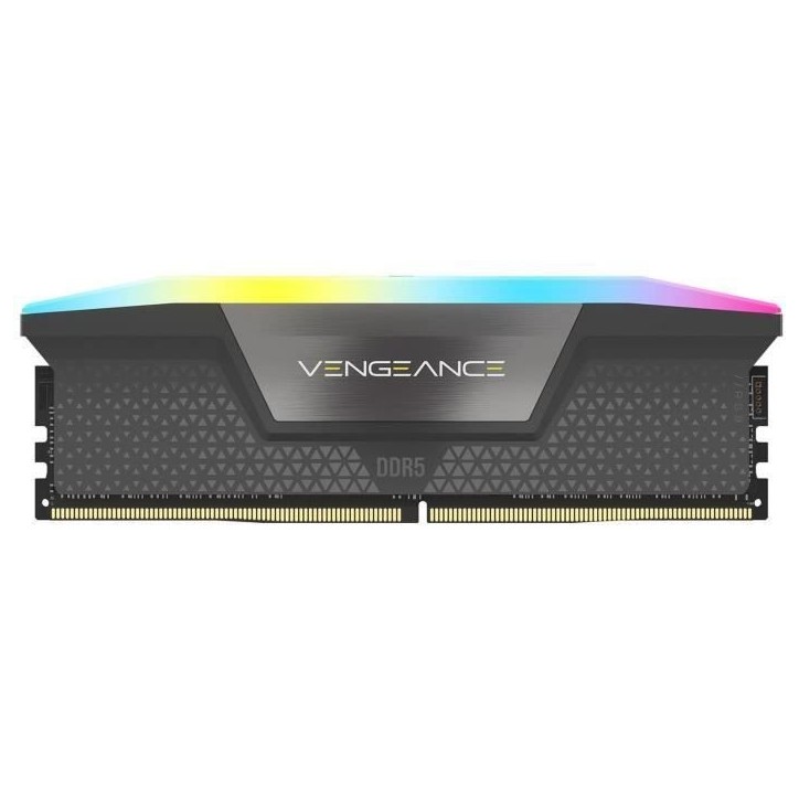 Mémoire RAM - CORSAIR - CMH32GX5M2B6400Z36 - VENGEANCE RGB - DDR5 - 32Go 2x16Go DIMM - 6400MT/s - CL 36 - 1.35V Mémoire RAM - CORSAIR - CMH32GX5M2B6400Z36 - VENGEANCE RGB - DDR5 - 32Go 2x16Go DIMM - 6400MT/s - CL 36 - 1.35V