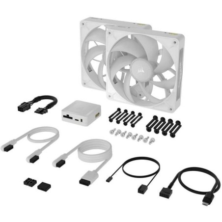 Refroidissement PC - CORSAIR - CO-9051040-WW - iCUE LINK RX140 RGB Max White Dual Fan