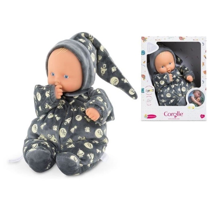 Mon Doudou COROLLE - Babipouce Brille dans la Nuit - 28 cm - senteur de vanille - des la naissance Mon Doudou COROLLE - Babipouce Brille dans la Nuit - 28 cm - senteur de vanille - des la naissance