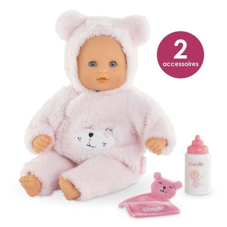 Mon Premier Poupon COROLLE - Bébé Calin Ourson d'Amour - 30 cm - 2 accessoires - senteur de vanille - des 18 mois Mon Premier Poupon COROLLE - Bébé Calin Ourson d'Amour - 30 cm - 2 accessoires - senteur de vanille - des 18 mois